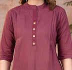 Dusty Rose Cotton Pintex Co-ord Set