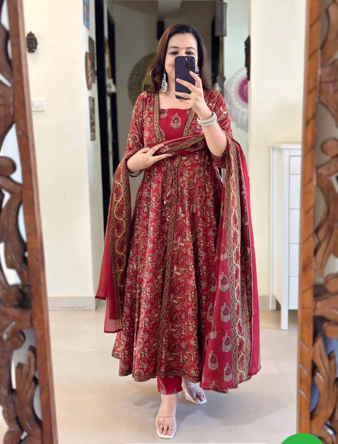 Festive ready Kurti pant dupatta set for women